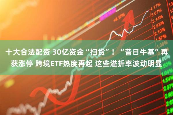 十大合法配资 30亿资金“扫货”！“昔日牛基”再获涨停 跨境ETF热度再起 这些溢折率波动明显
